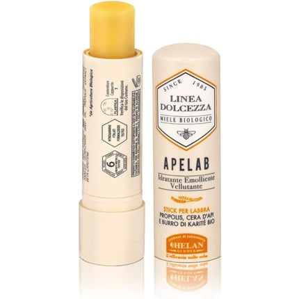 Helan Linea Dolcezza Apelab Lip Balm Stick with Shea Butter Beeswax Propolis Against Chapping 4ml - Made in Italy