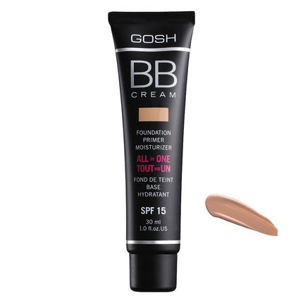 Gosh Bb Cream Foundation Primer Moisturizer All In One Spf15 3 In 1 03 Warm Beige 30ml
