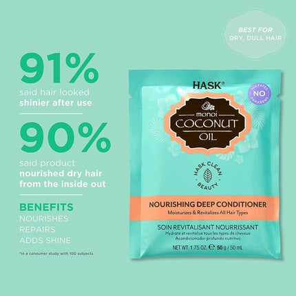 HASK Monoi Coconut Oil Deep Conditioner Sachet 50ml