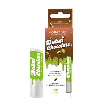 4organic Natural Moisturizing Lip Balm Dubai Chocolate 5g