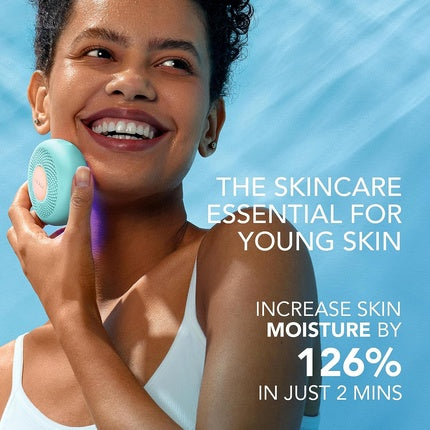 FOREO UFO 3 Mini 4-in-1 Full Facial LED Mask Treatment Deep Moisturizer Anti-Aging Face Mask Beauty Face Massager Arctic Blue