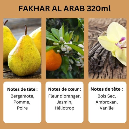 Ayat Perfumes Fakhr Al Arab 320ml Air Freshener - Alcohol-Free Room Deodorizer for Home & Interior