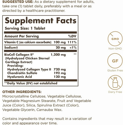 Solgar Collagen Hyaluronic Acid Complex 30 Tablets