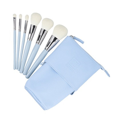 ilu Basic Set 6 Makeup Brushes with Blue Bag