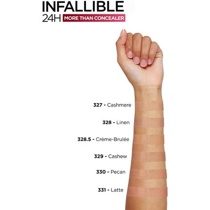 L'Oréal Paris Infallible 24H More Than Concealer Full Coverage Longwear Matte Finish 11ml 329 Cashew
