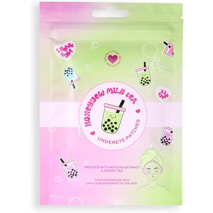 I Heart Revolution Bubble Tea Honeydew Milk Tea Undereye Patches Soothe