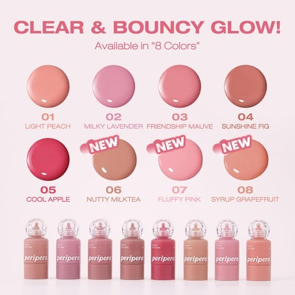 Peripera Syrupy Tok Cheek Liquid Blush 5 Colors Dewy Finish and Hydrates