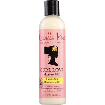 Camille Rose Curl Love Moisture Milk 240ml Softening Leave-In Conditioner Macadamia Nut and Vanilla