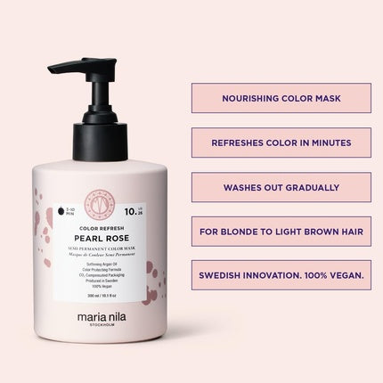 Maria Nila Colour Refresh Pearl Rose Soft Pink Hair Mask 300ml