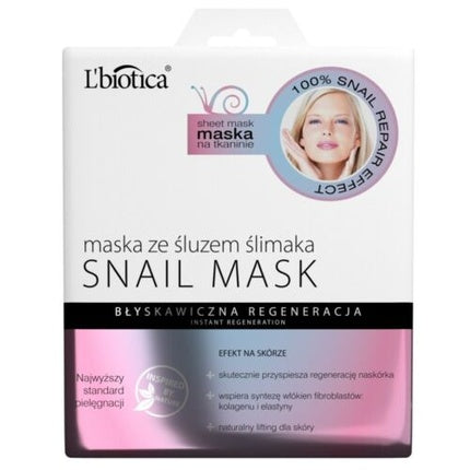 L'BIOTICA Snail Slime Sheet Mask - Instant Regeneration