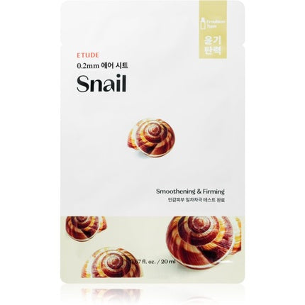 ETUDE Therapy Air Mask Snail - Smoothing Sheet Mask with Snail Secretion Filtrate, 20 ml