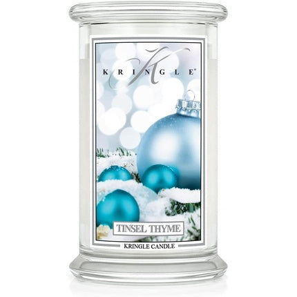 Kringle Candle - Tinsel Thyme - Large Classic Jar 22oz 2-Wick