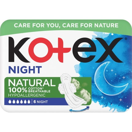 KotexHV Natural Night 6 Sanitary Napkins
