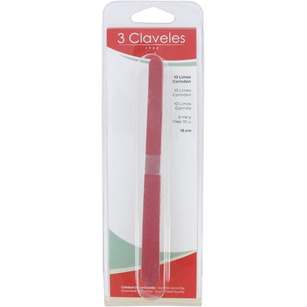 3 Claveles Corundum Nail File 18cm - Pack of 10