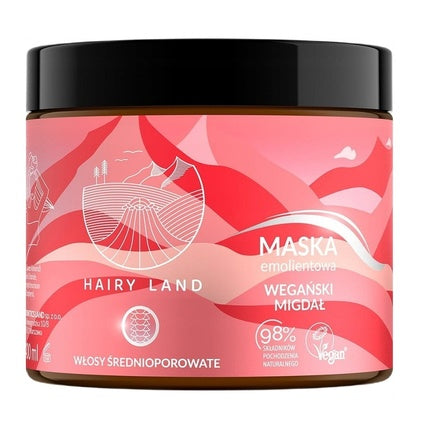 Hairy Land Emollient Mask For Medium Porosity Hair Vegan Almond 400ml