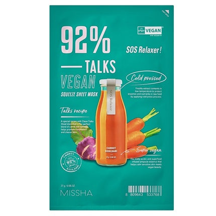 Talks Vegan Squeeze Sheet Mask Sos Relaxer - 27g