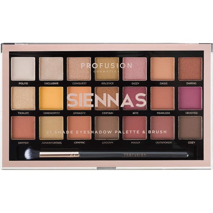 Profusion Cosmetics Siennas 21 Shade Eyeshadow Palette