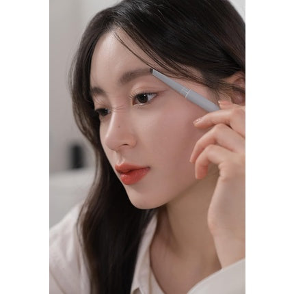 Rom&nd HAN ALL FLAT BROW w1 Gentle Brown Dual-Sided Fine Tip Shapes Defines Fills Brows Natural Makeup Angled Tip Applicator K-Cosmetics