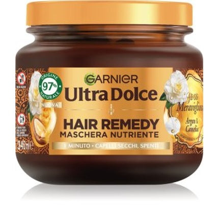 Garnier Ultra Dolce Hair Remedy Mask For Nourishing Hair With Argan And Camellia, 340 Ml