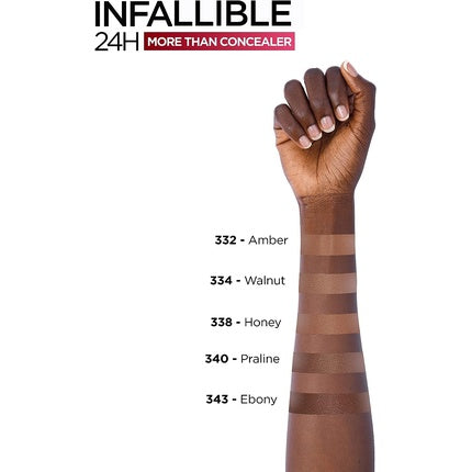 L'Oréal Paris Full Coverage Concealer with a Matte Finish Infallible 24H More Than Concealer 11ml 340 Praline