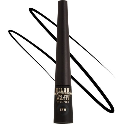 Milani Stay Put Matte Liquid Eyeliner Waterproof Long Lasting Smudgeproof Makeup Pen Black