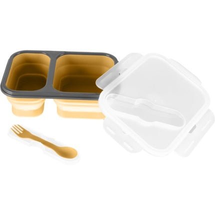 Zopa Silicone Lunch Box Large set posate Mustard Yellow 21x15 cm 1 pz