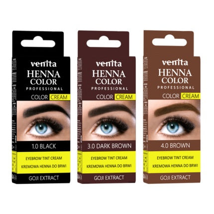 Venita Eyebrow Tint Cream Henna Professional with Goji Extract