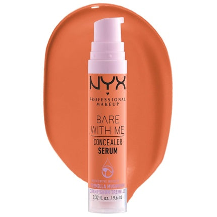 NYX Professional Makeup Covering Serum with Natural Finish and Medium Coverage Concealer for Imperfections, Dark Circles, and Redness Bare With Me Caramel 9.6ml