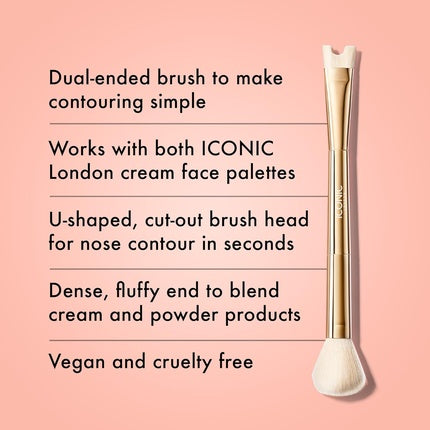 Iconic London Precision Duo Contour Brush - Two Sided Makeup Brush