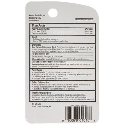 Carmex Daily Care Strawberry Lip Balm SPF 15 0.35 Oz Tube