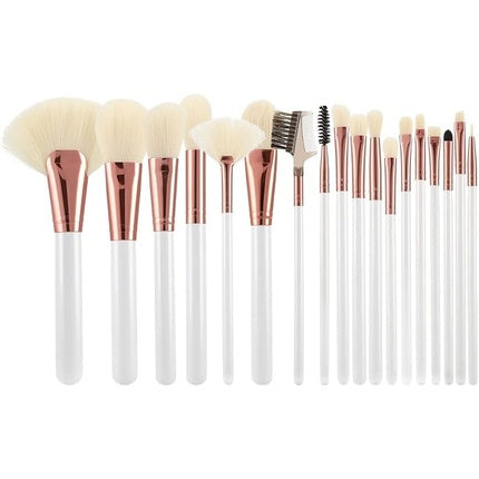 TOOLS FOR BEAUTY Makeup Brushes Rose Golden White Ecru Set 18 Pieces