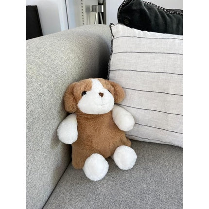 2-In-1 Cuddly Hot Water Bottle Max The Dog Soft Plush for Baby & Child