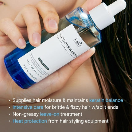 LA'DOR Wonder Hair Oil Anti Frizz Leave-In Lightweight Protein Conditioner 3.3 Fl Oz