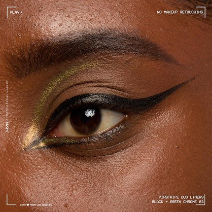 Nyx Professional Makeup Beetlejuice Pinstripe Duo Eye Liner Dual-Ended Black