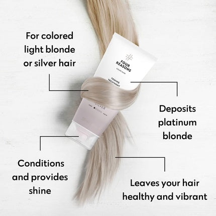 FOUR REASONS Color Mask Silver Toning Treatment Color Depositing Conditioner Tone & Enhance Color-Treated Hair Semi Permanent Hair Dye Vegan and Cruelty-Free 6.76 fl oz