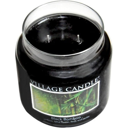Village Candle Black Bamboo 11 oz Glass Jar Scented Candle Small