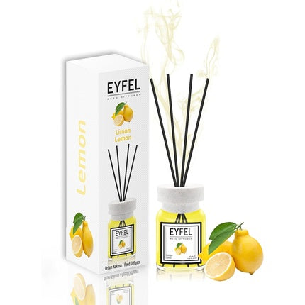 Eyfel Reed Diffuser for Home Lemon Scent Glass Core Yellow 4.05 Fl Oz