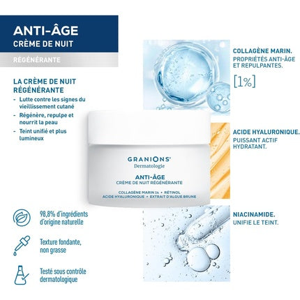 Anti-Aging Night Cream for Face Regenerating Moisturizing Mask