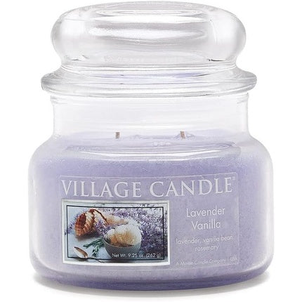 Village Candle Lavender Vanilla Small Apothecary Jar Candle 9.25 ounce