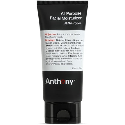 Anthony All-Purpose Facial Moisturizer Men's Hydrating Lotion for Dry Skin
