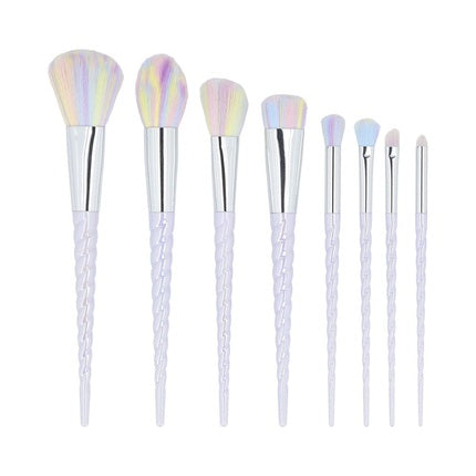 T4B MIMO 8-Piece Makeup Brush Set Cosmetic Brush Set Beauty Foundation Powder Brush Eyeshadow Flawless Makeup Premium Brush Set Kabuki Blush Brush Foundation Contouring Unicorn