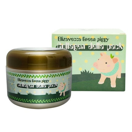 Elizavecca Green Piggy 50% Collagen Cream 100g Jella Pack Hydrolyzed Collagen Anti-Aging Night Cream