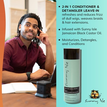 Sunny Isle Just For Wig, Weave, Braid & Extensions 2-in-1 Conditioner