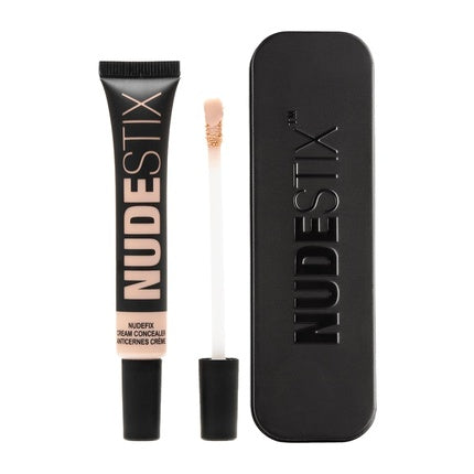 Nudestix NudeFix Cream Concealer Lightweight Liquid Natural Finish Makeup Hydrating Brightening Under Eye Dark Circle Corrector Reduces Redness and Blemishes Shade Nude 1 0.34 fl oz 10 ml