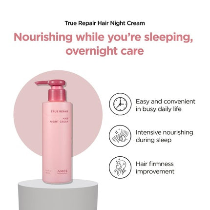 Amos Professional True Repair Hair Night Cream L Overnight Leave-In