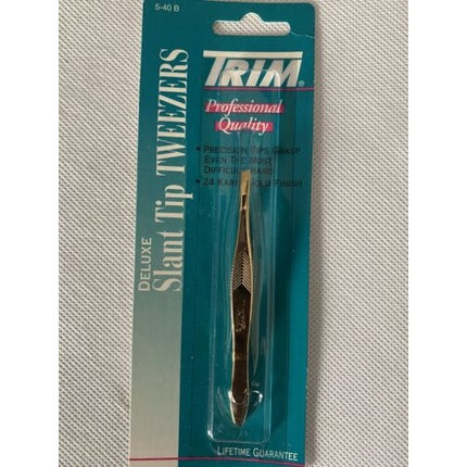 Borte Deluxe Slant Tip Tweezer with 24 Karat Gold Surface #5-40B