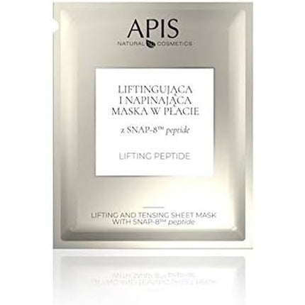 Apis Lifting and Tensing Sheet Mask with SNAP-8 MT Peptide and Green Tea Anti Wrinkle, Lifting, Anti Age, Moisturizing