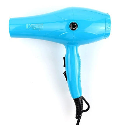 ID Italian Design Professional Hair Dryer GTI 2600 Marine Plus Hair Dryer - 2200 Watt, High Performance AC Motor, 2 Speeds and 3 Heat Levels - Blue Hair Dryer