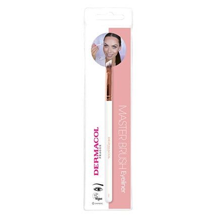 Dermacol Cosmetic Brush For Eyebrows And Lines Rose Gold D84 Made Of Synthetic Fibers