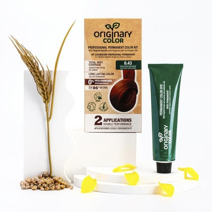 Originary Color Professional Permanent Hair Color Set 6-43 Dark Blonde